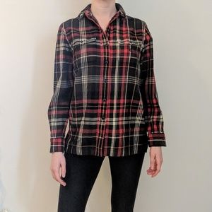 Ralph Lauren Wool button down top red plaid size small